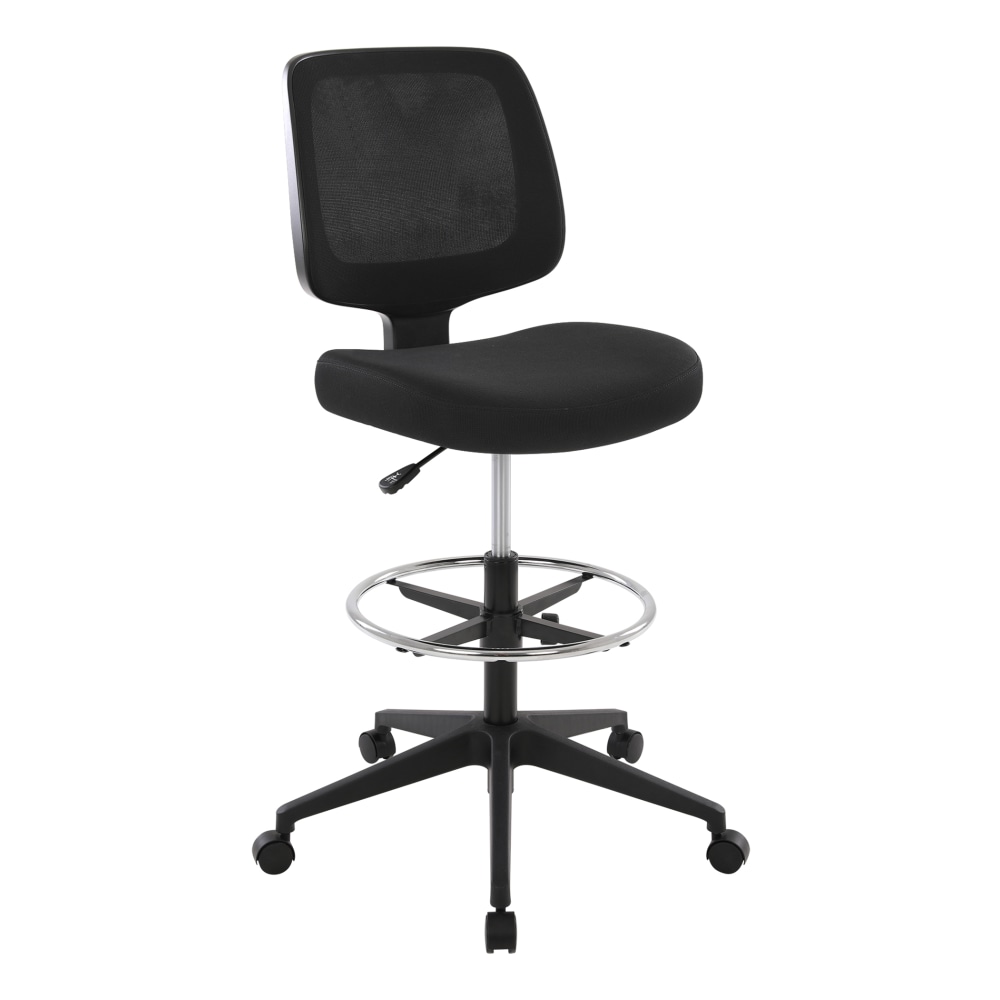 Realspace Laristo Mesh/Fabric Mid-Back Drafting Chair, Black, BIFMA Compliant MPN:CAM0560TW