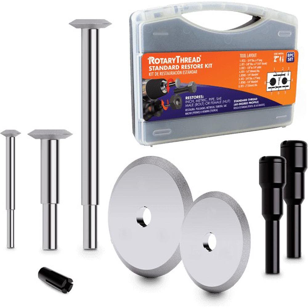 Thread Repair Kits; Kit Type: Thread Repair Kit ; Insert Thread Size (Inch): 7/16; 5/8; 1-3/4; 2-1/8 ; Includes Drill: No ; Includes Tap: No ; Includes Installation Tool: No ; Includes Tang Removal Tool: No MPN:RTKSTAND