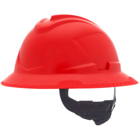 MSA Safety V-Gard C1™ Full Brim Hard Hat Non-Vented Fas-Trac III Red 10215838 - Pkg Qty 16