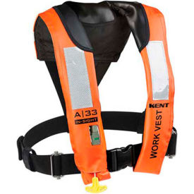 Kent 153200-200-004-13 A-33 In-Sight Automatic Inflatable Work Vest Orange Adult/Universal 153200-200-004-13