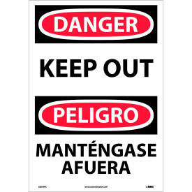 NMC™ Bilingual Vinyl Sign Danger Keep Out 14