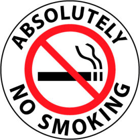 Walk On Floor Sign - Absolutely No Smoking WFS4