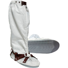 Transforming Technologies TX4000 ESD Cleanroom Apparel Hard Sole Boot Cover L White TX40BHWH04