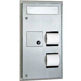 Bobrick® ClassicSeries™ Through Part. Mount Seat/Tissue Dispens/Dispos - B-357 B-357