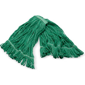 Carlisle® 4-Ply Anti-Microbial Looped End Mop w/ Green Band Medium Green 369320M09 - Pkg Qty 12