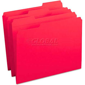 Smead® File Folders 1/3 Cut Reinforced Top Tab Letter Red 100/Box 12734