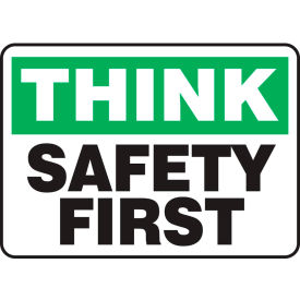 Accuform MGNF956VA Think Sign Safety First 10