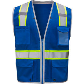 GSS Enhanced Visibility Hype-Lite Heavy Duty Vest SM/MD Blue 1713-SM/MD