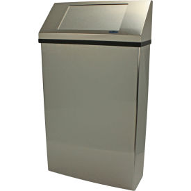 Frost Stainless Steel Wall Mount Jumbo Trash Can W/Spring Load Lid 17 Gallon 304-NLS