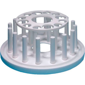 United Scientific™ Test Tube Rack Plastic Round Shaped 12 Places White 77704