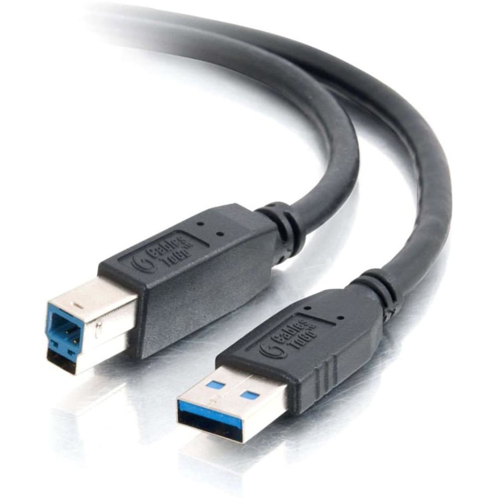 C2G 10ft USB 3.0 A to B SuperSpeed Cable - M/M - 9.84 ft USB Data Transfer Cable - Type A Male USB - Type B Male USB - Shielding - Black MPN:54175