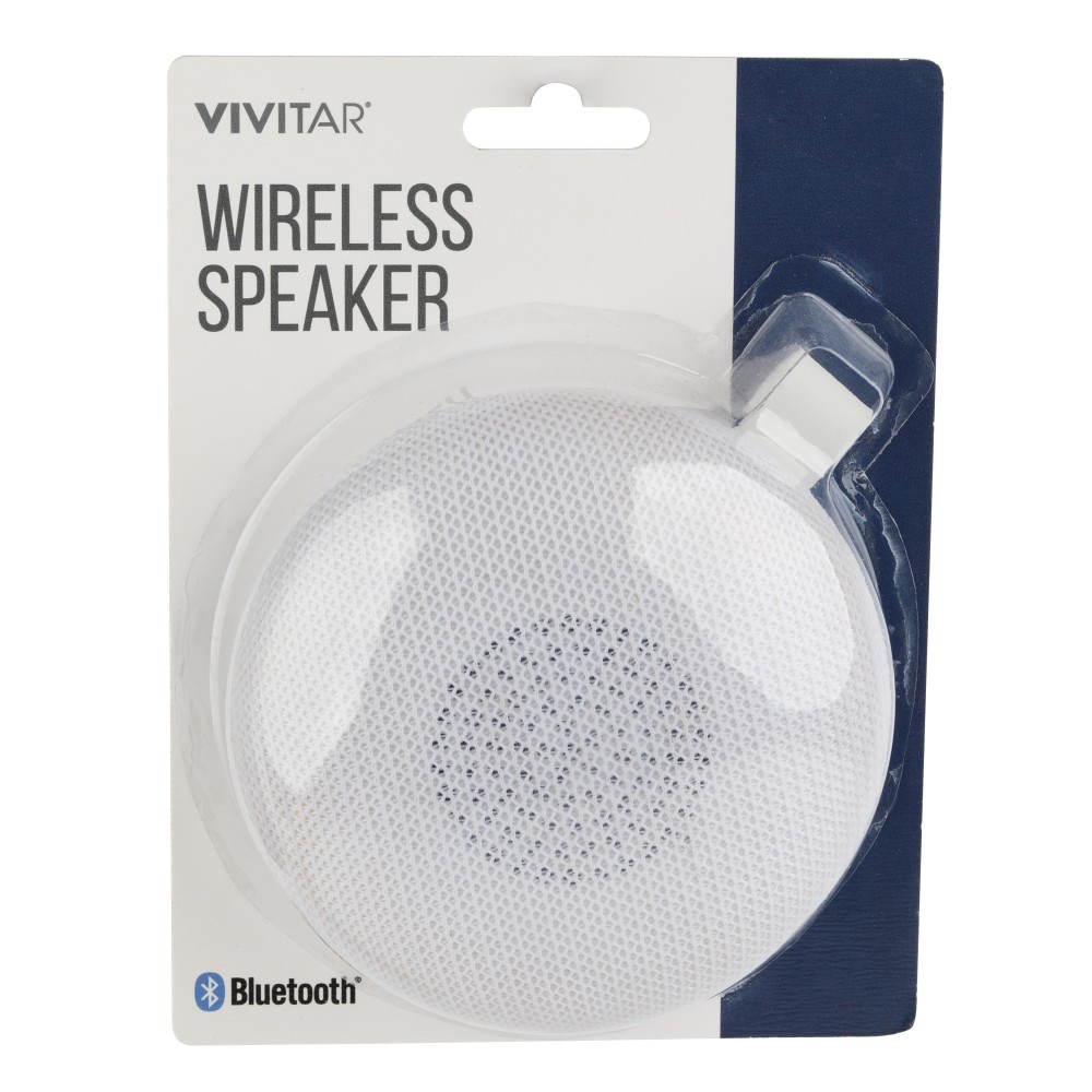 Vivitar Wireless Bluetooth Speaker, White, NIL8004-WHT-STK-24 (Min Order Qty 8) MPN:NIL8004-WHT-STK-24