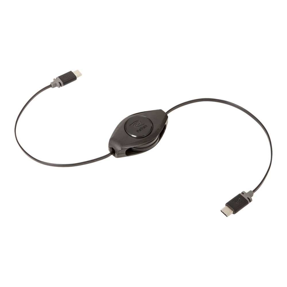 ReTrak Premier Retractable USB-C To USB-C Cable, Black, ETPRUC (Min Order Qty 4) MPN:ETPRUC