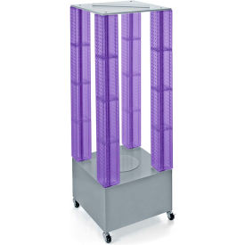 Global Approved 700228-PUR Multi-Tower Pegboard Floor Display 20