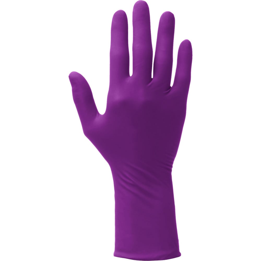 Disposable/Single Use Gloves; Primary Material: Nitrile ; Thickness (mil): 7.4 ; Grip Surface: Grain (Fingertips) ; Grade: Food ; Cuff Type: Extended ; Length (Inch): 12.0 MPN:62760 - Pkg Qty 50