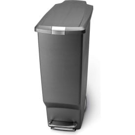 simplehuman® Slim Plastic Step Can - 10-1/2 Gallon Gray CW1363