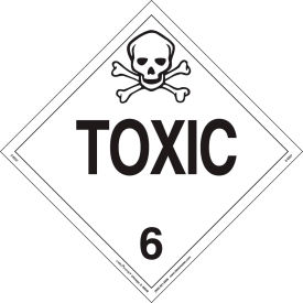 LabelMaster®Z-EZ27 Toxic Placard Worded Removable Vinyl 25/Pack Z-EZ27