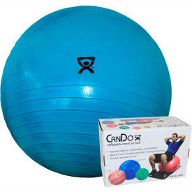 CanDo® Deluxe ABS Inflatable Exercise Ball Extra Thick Blue 85 cm (34