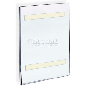 Global Approved 122013 Horizontal Wall Mount Sign Holder W/ Adhesive Tape 8.5