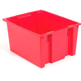 GoVets™ Stack and Nest Storage Container SNT230 No Lid 23-1/2 x 19-1/2 x 13 Red - Pkg Qty 3 318RD274