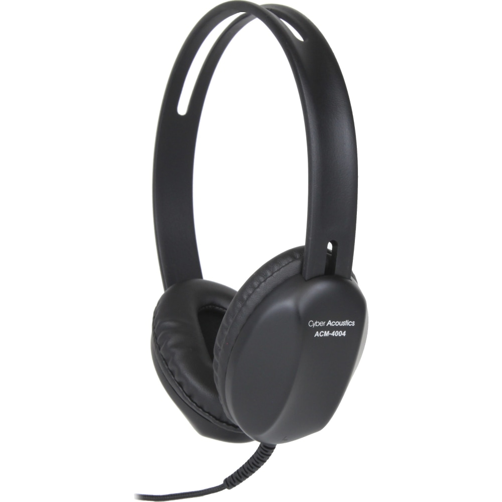 Cyber Acoustics ACM-4004 Stereo Headphone - Stereo - Wired - Over-the-head - Binaural (Min Order Qty 5) MPN:ACM-4004