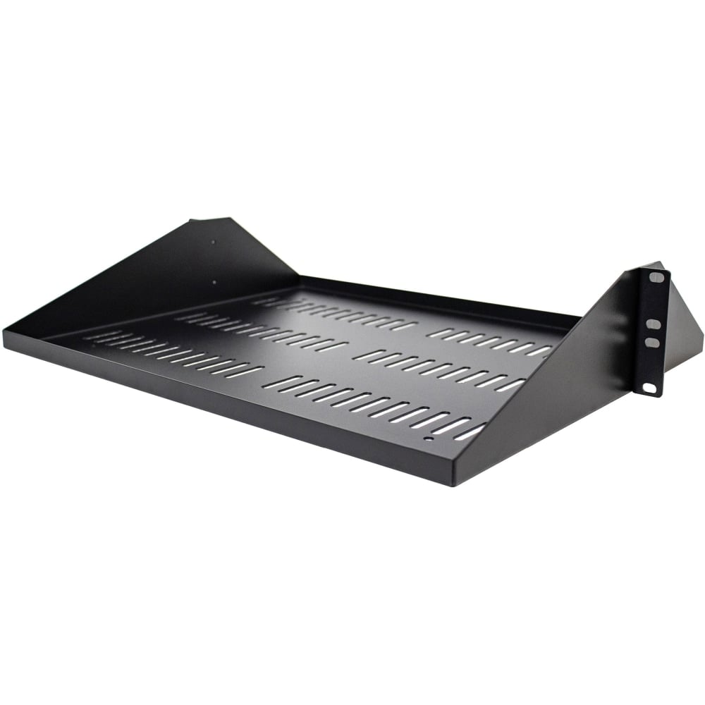 StarTech.com 2U Vented Server Rack Cabinet Shelf - Fixed 14in Deep Cantilever Rackmount Tray for 19in Data/AV/Network Enclosure w/Cage Nuts MPN:SHELF-2U-14-CENTER-V