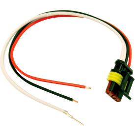 Buyers DOT Light Plug 3-Wire AMP-Style Plug With Stripped leads And #10 Ring On Ground - 5620352 5620352 - Pkg Qty 10