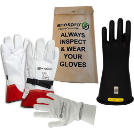 Enespro® ArcGuard® Class 2 Rubber Voltage Glove Premium Kit Black Size 10 KITGC2B10AG KITGC2B10AG