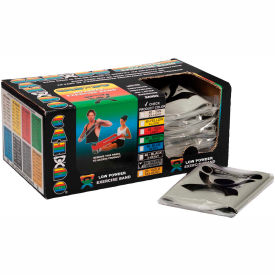 CanDo® Low Powder Pre-Cut Exercise Band XX-Heavy Silver 48