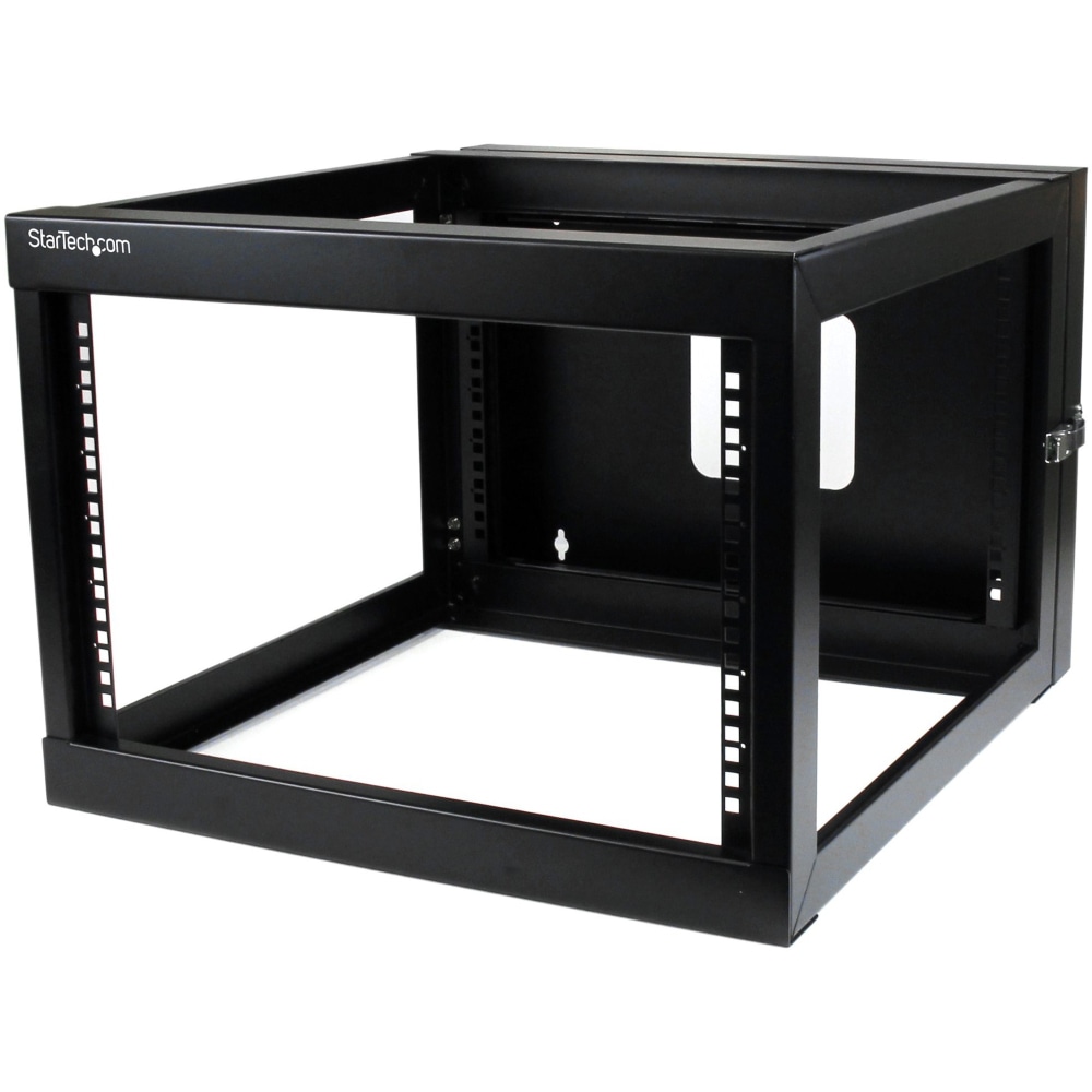 StarTech.com 6U 22in Depth Hinged Open Frame Wallmount Server Rack - Wall-mount your server or networking equipment with a hinged rack design MPN:RK619WALLOH