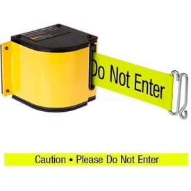 Lavi Industries Warehouse Retractable Belt Barrier Yellow Case W/18' Neon Yellow 