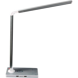 Amax Lighting LED Desk Lamp Wireless 2USB 10W White LED-DL10/WHT