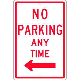 NMC TM015H Traffic Sign No Parking Any Time With Left Arrow 18