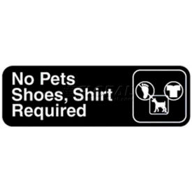 Vollrath® No Pets/Shoes Shirt Required Sign 4523 3