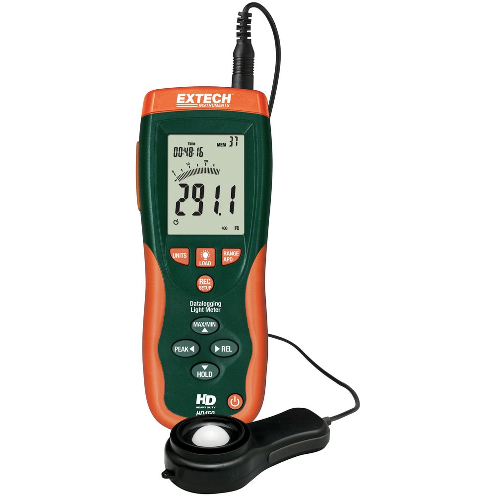 Light Meters; Compatible Lighting: All Visible Light ; Maximum Measurement: 40,000 Fc; 400,000 Lux ; Minimum Measurement: 0 Fc; 0 Lux ; Accuracy: ±5% ; Sensor Type: Remote ; Display Type: LCD MPN:HD450-NIST