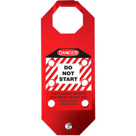 Accuform KDH647 Stopout® Aluma-Tag™ Hasp Danger Do Not Start Aluminum KDH647