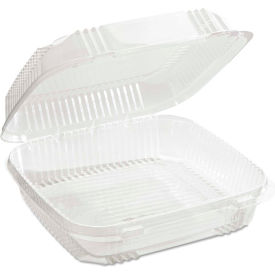 Pactiv Evergreen ClearView SmartLock Hinged Lid Container 49 oz 8.2x8.34x2.91 Clear 200/CT YCI811200000