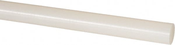 Plastic Rod: Nylon 6 & 12, 5' Long, 2-1/2