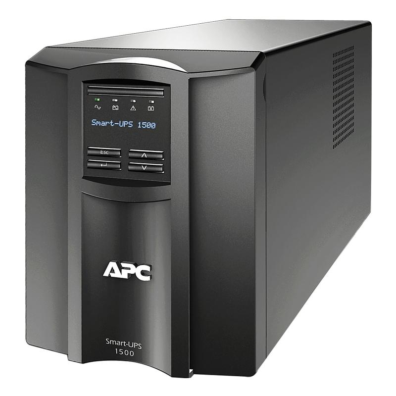 APC Smart-UPS 8-Outlet Stand-Alone Tower Uninterruptible Power Supply, 1, 440VA/1, 000 Watts, SMT1500C MPN:SMT1500C
