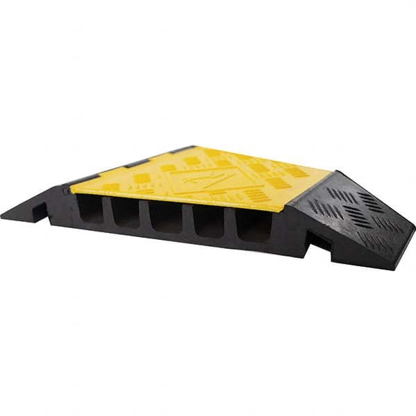 Floor Cable Cover: Polyethylene, 5 Channels, 1-1/2