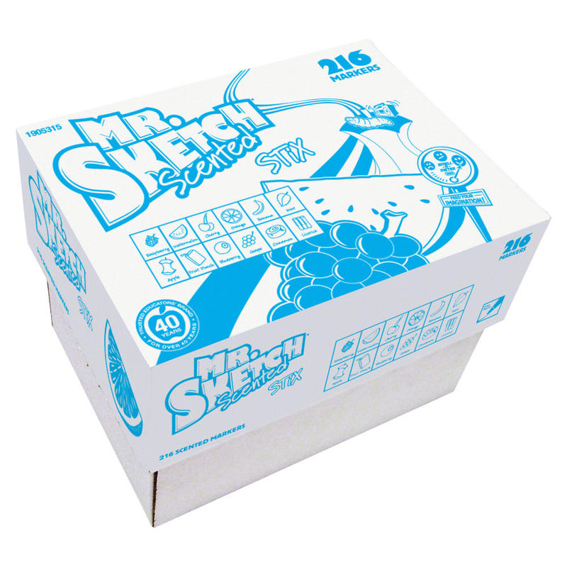 Mr. Sketch Stix Classpack Scented Markers - 0.8 mm Fine Bullet Marker Point, 16/Pack MPN:1905315