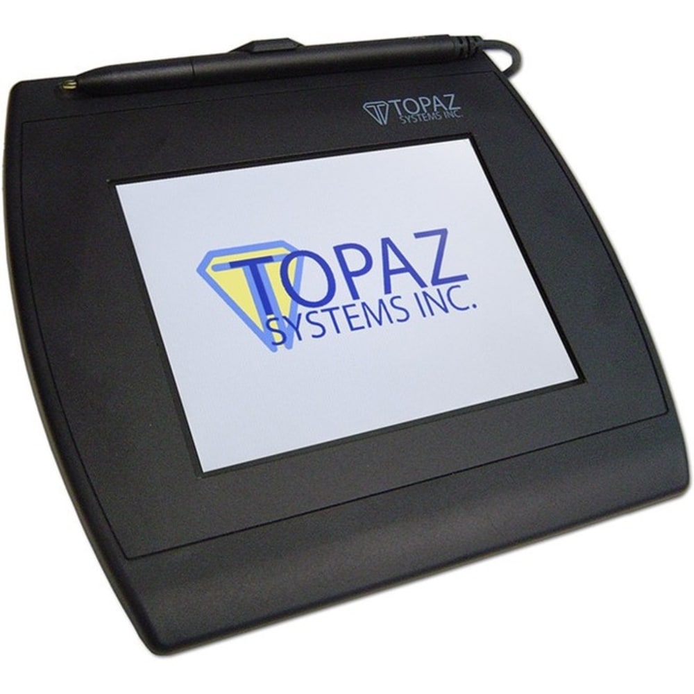 Topaz SigGemColor T-LBK57GC-BBSB-R Signature Pad - Active Pen - 4.60in x 3.40in Active Area - 5.7in LCD - Backlight - 640 x 480 - USB MPN:T-LBK57GC-BBSB-R