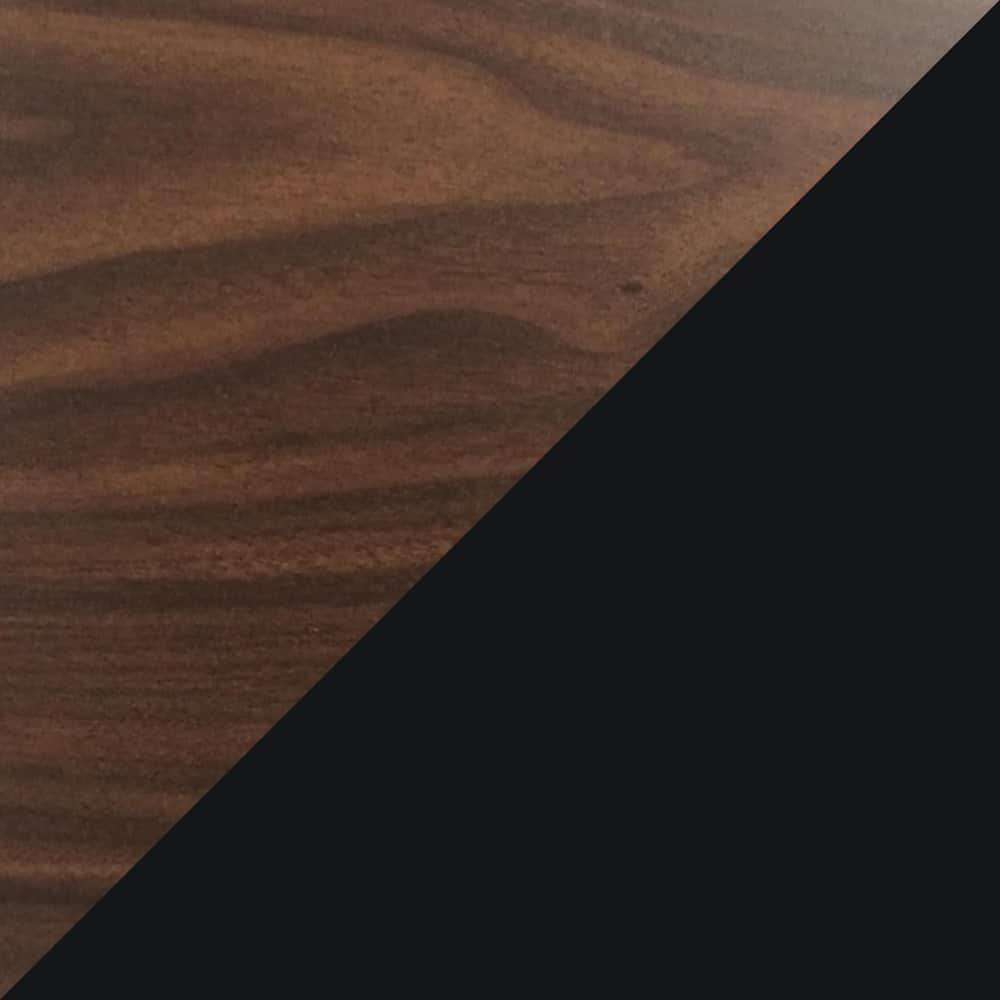 Steel Base Right Pedestal Desk: Woodgrain Laminate Top, Black & Walnut MPN:20539