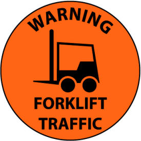 Walk On Floor Sign - Warning Forklift Traffic WFS35