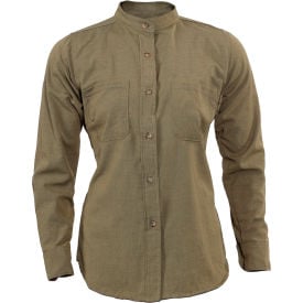 DRIFIRE® Women's Flame Resistant Helix Work Shirt 4XL Tall Dark Khaki SHR-HXKW-4XTL