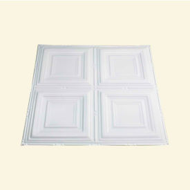 Great Lakes Tin Syracuse 2' X 2' Lay-in Tin Ceiling Tile in Matte White - Y50-01 Y50-01