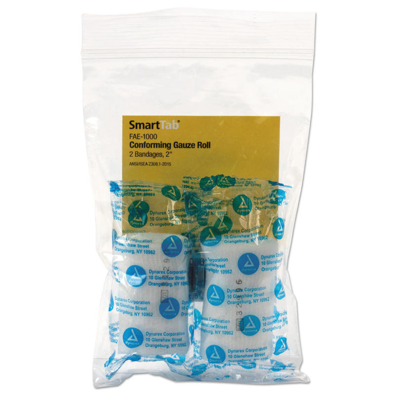 First Aid Only SmartTab Conforming Gauze Rolls Refill, 2in x 5 Yd., Pack Of 2 MPN:FAE-1000