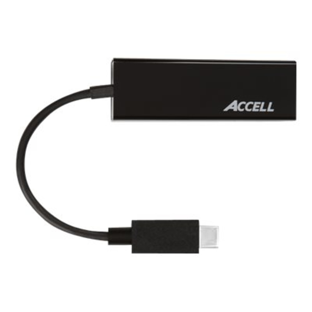 Accell USB-C to Gigabit Ethernet Adapter - USB 3.0 - 1 Port(s) - 1 - Twisted Pair - Retail - 10/100/1000Base-T - Portable (Min Order Qty 2) MPN:U187B-001B
