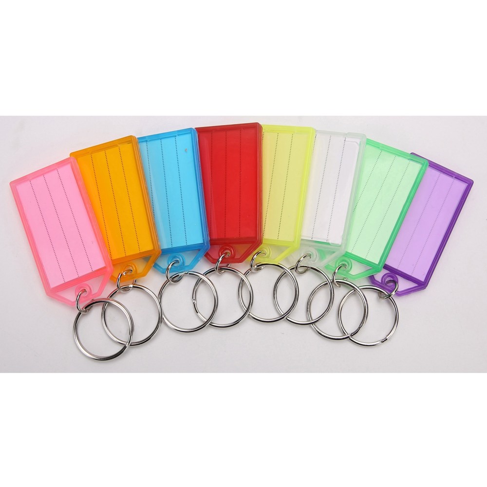 Sparco Replacement Key Tags - 0.25in Length x 0.75in Width - Oval - Assorted - 4 / Pack MPN:02881