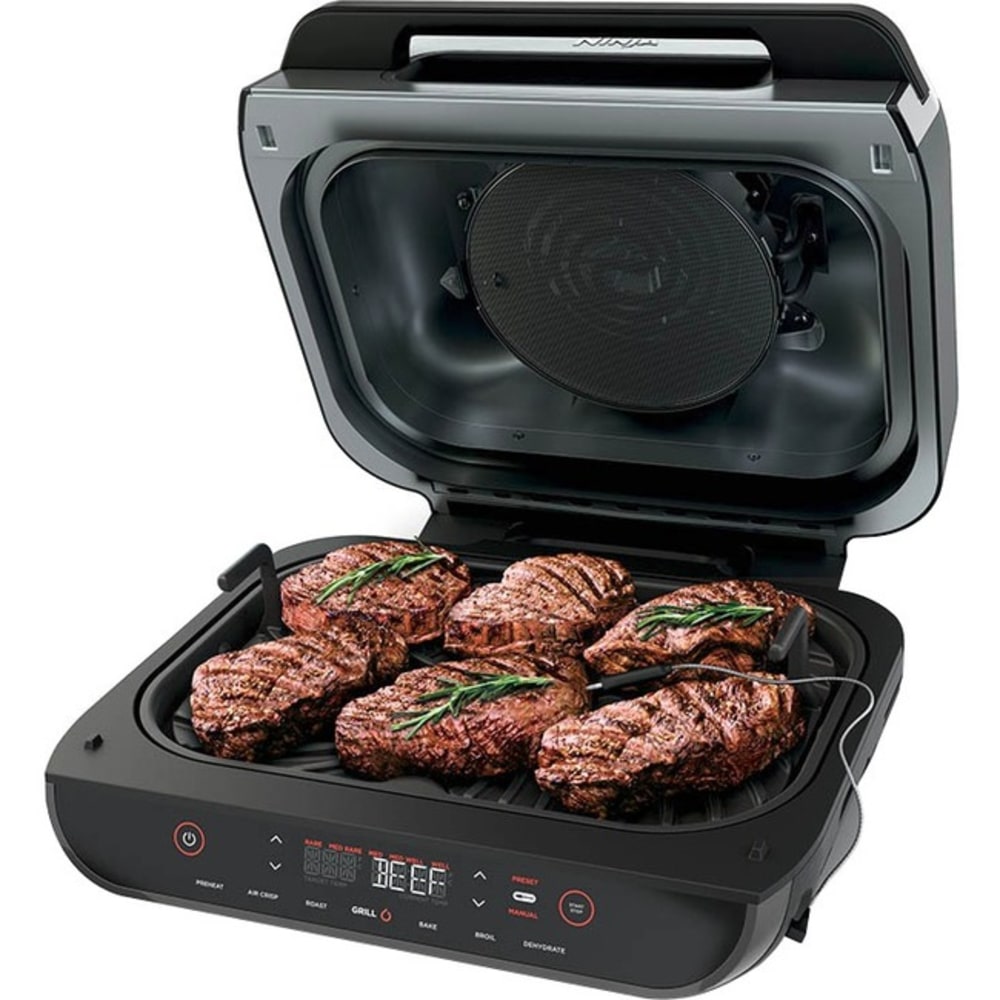 Ninja Foodi Smart XL Indoor Grill - 1760 W - Electric - Indoor - Black, Silver, Stainless Steel MPN:FG551